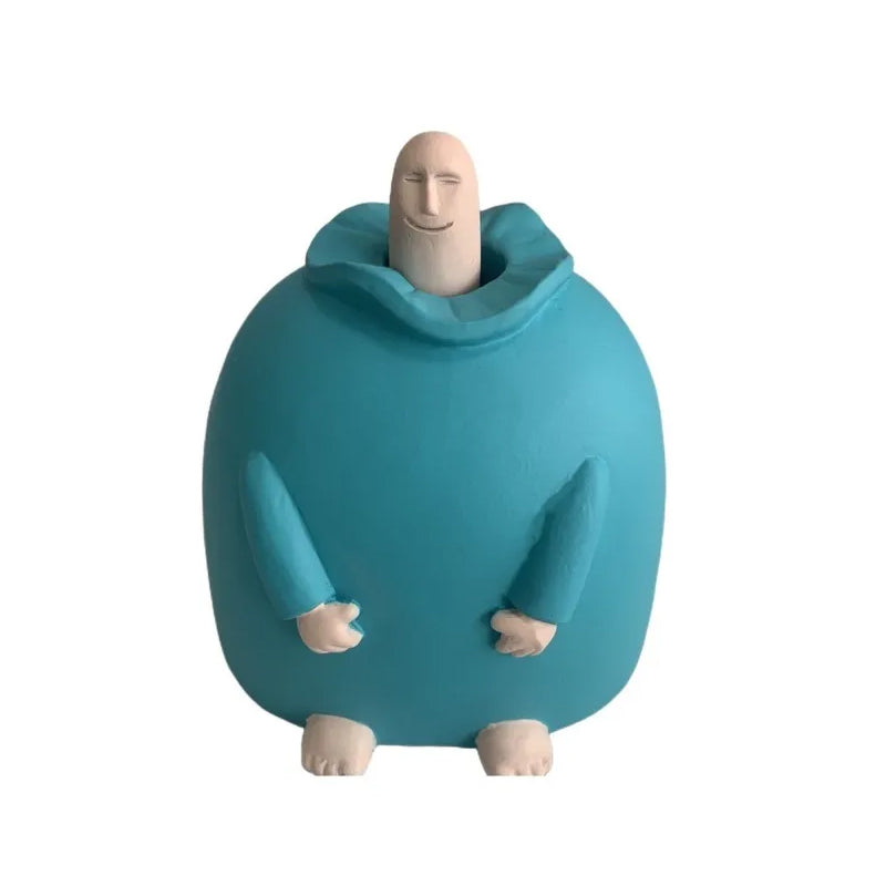 Kleine blauwe middelvingerornament