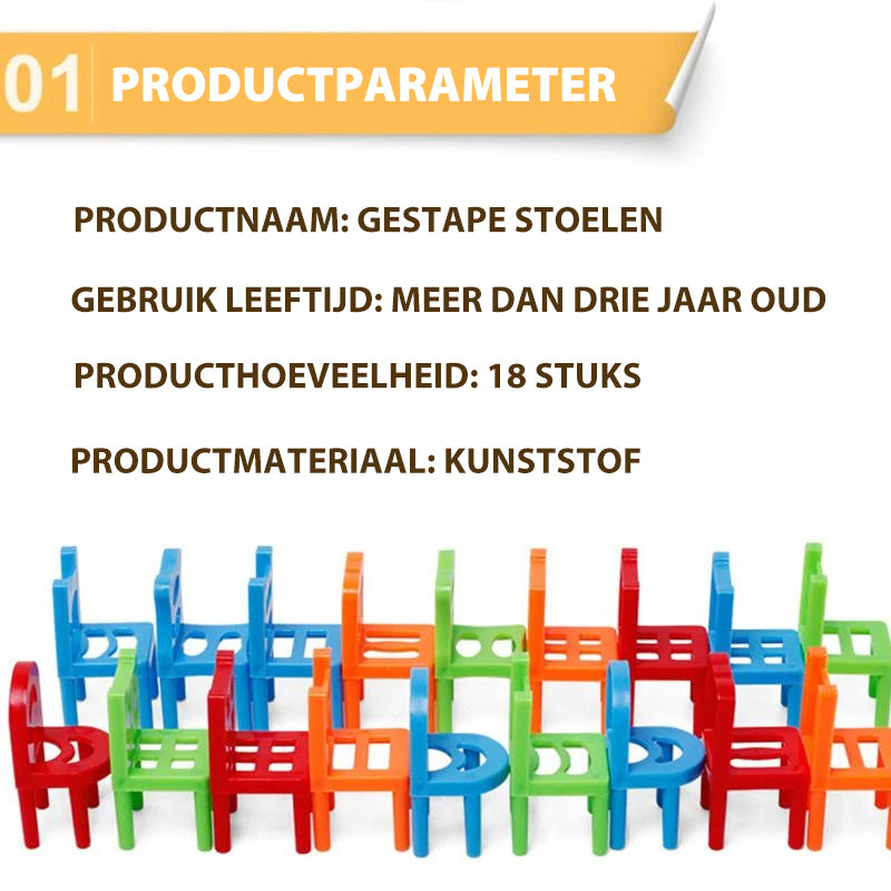 Stoelen Stapelen Toren Evenwichtsspel