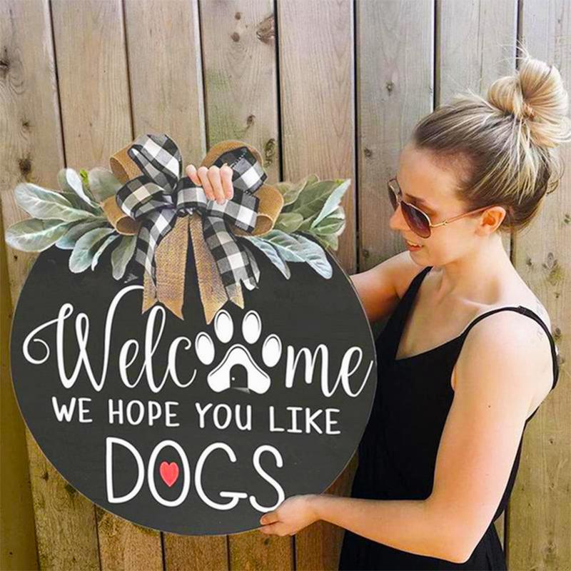 Welkomstlijst van houten lijst🐶🐾