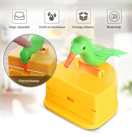 Creatieve automatische tandenstokerdoos Cartoon Vogel