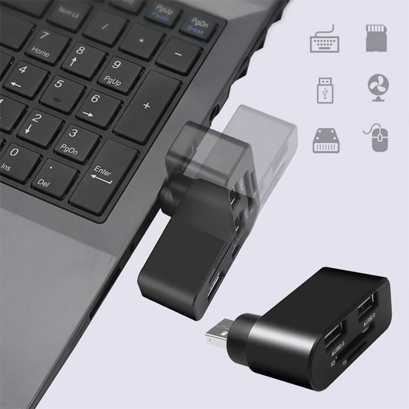 4 in 1 draaibare USB-hub
