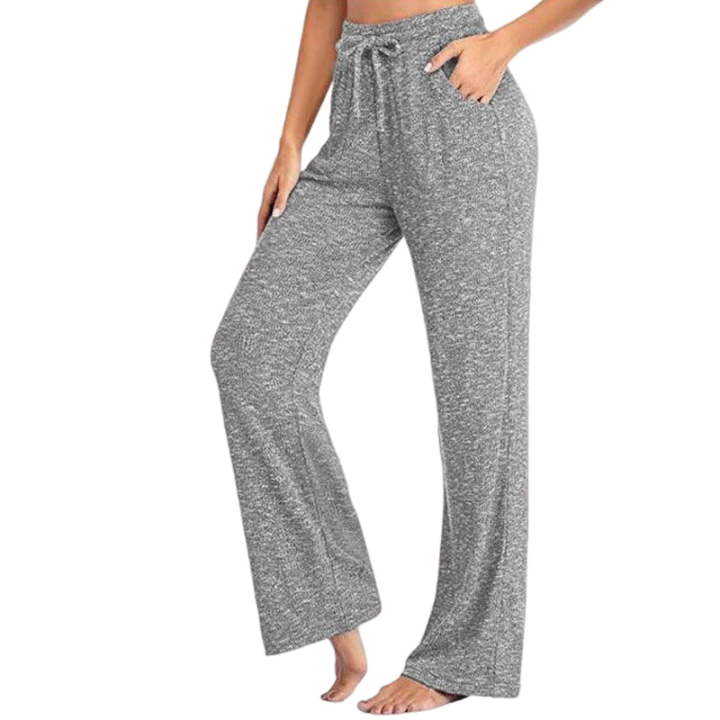 Casual broek met wijde pijpen