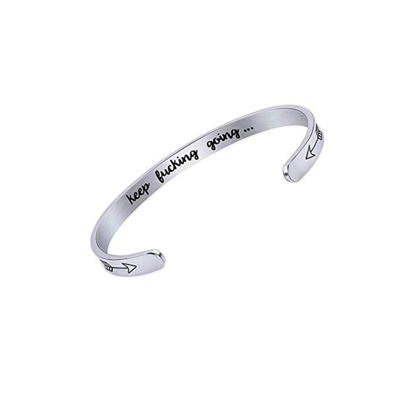 Innerlijke gegraveerde inspirerende manchet armband Bangle