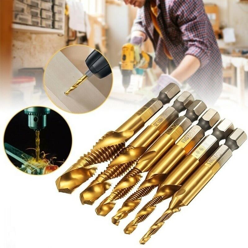 6 DELIGE METRISCHE DRAAD KRAAN BOOR BITS SET