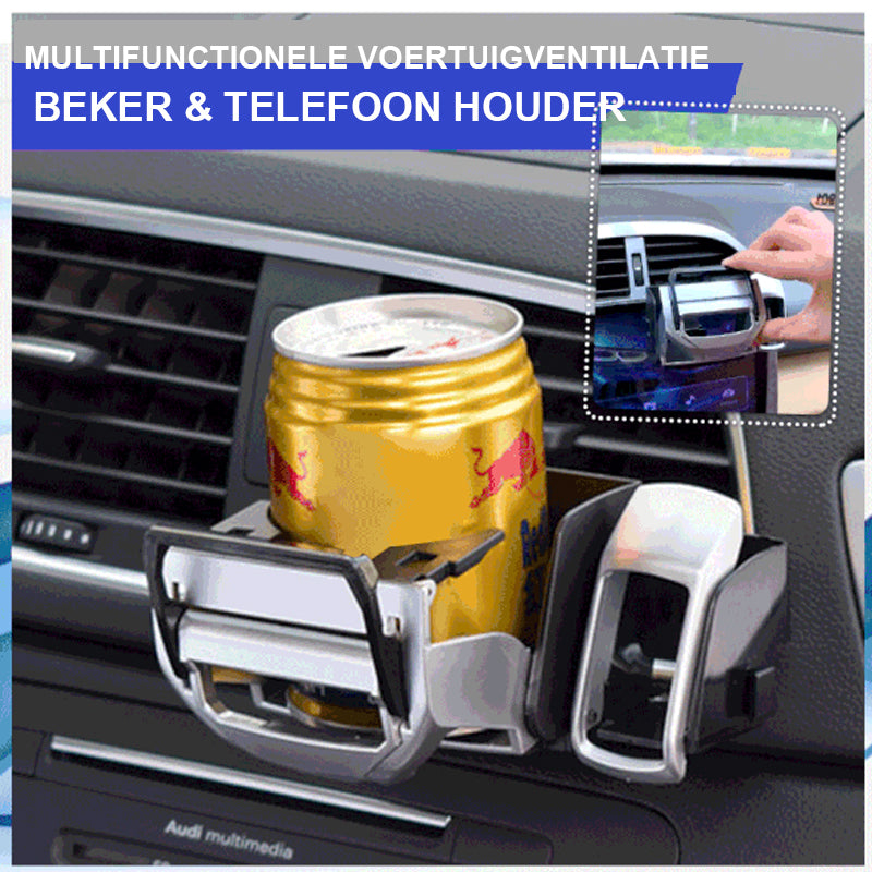 Car Vent multifunctionele beker- en telefoonhouder