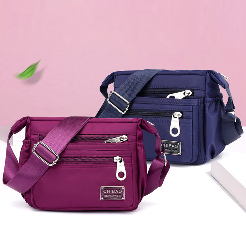 Meerlaagse nylon crossbody tas voor dames