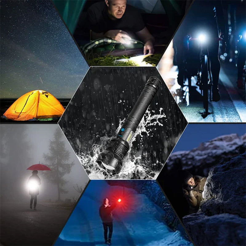 LED oplaadbare tactische laser zaklamp