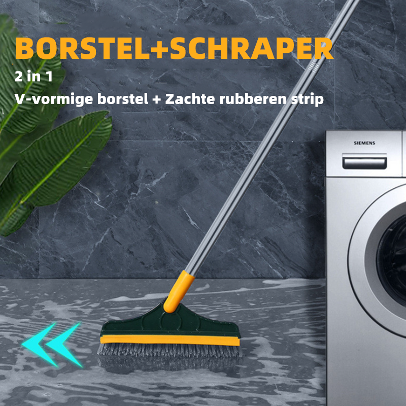 2 in 1 Vloerborstel Schrobborstel
