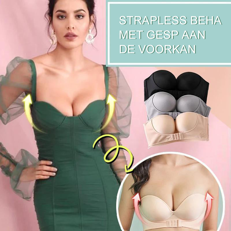 Strapless bh met gesp aan de voorkant