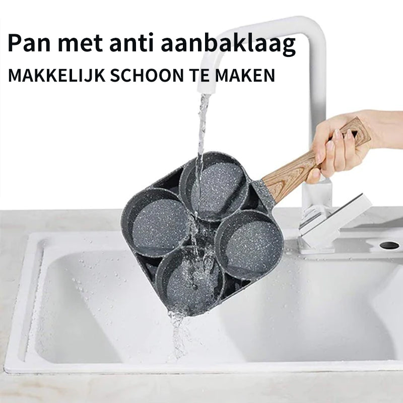 Koekenpan met vier kopjes