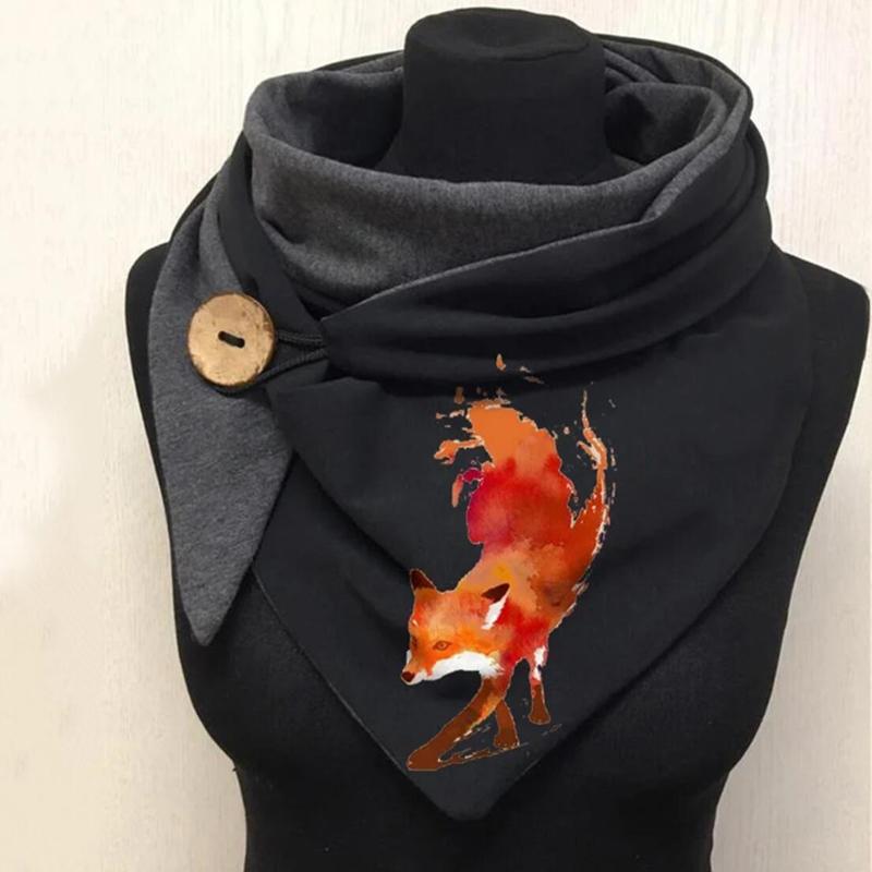 Mode vrouwen afdrukken knop warme Sjaals Shawls
