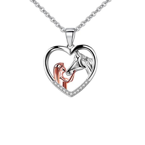 Meisje en paard ketting ketting