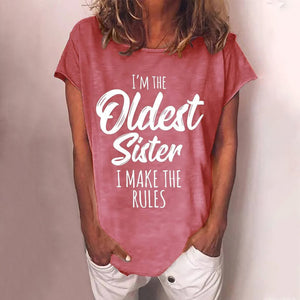 T-shirt voor het maken van regels voor zusterschap