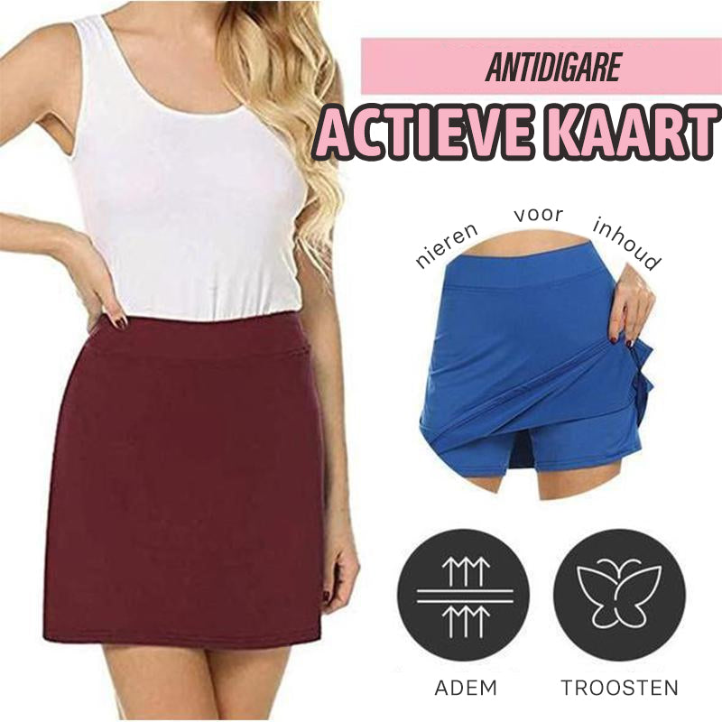A-lijn korte rok met hoge taille