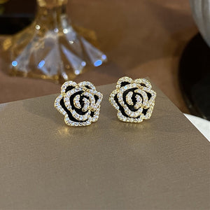 Vintage Elegante Camelia Oorbellen