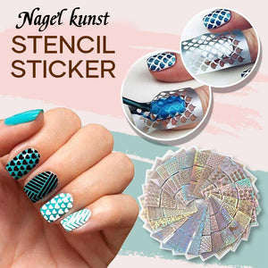 Art stencil sticker voor nagels (24 stks/set) [144 stickers]