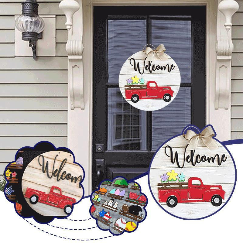 Verwisselbaar vintage welkomst bord