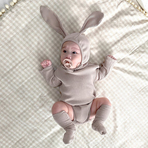 Bunny oren babybody met lange mouwen