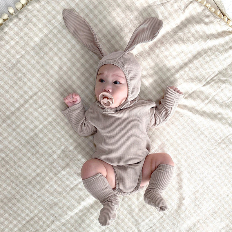 Bunny oren babybody met lange mouwen