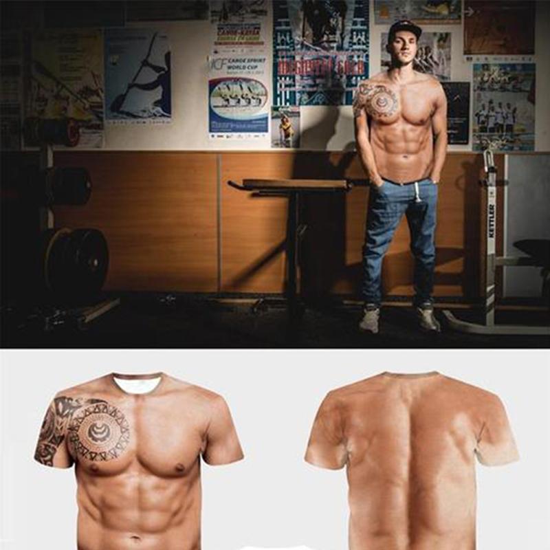 T-shirt met spiertattoo