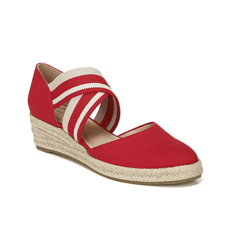 Sandalen met sleehak van hennep touw