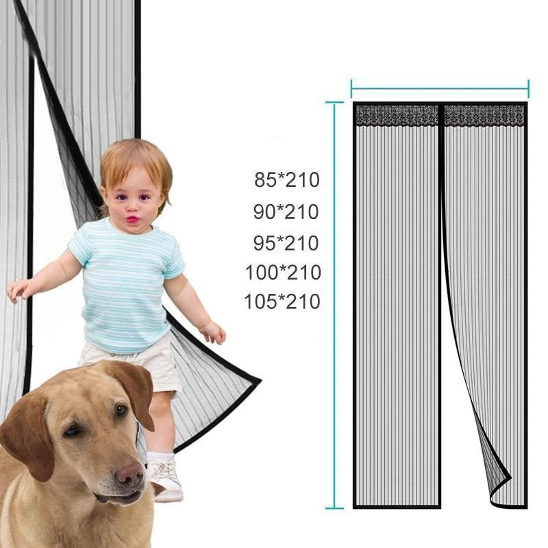 Magnetische hordeur met full-frame klittenband