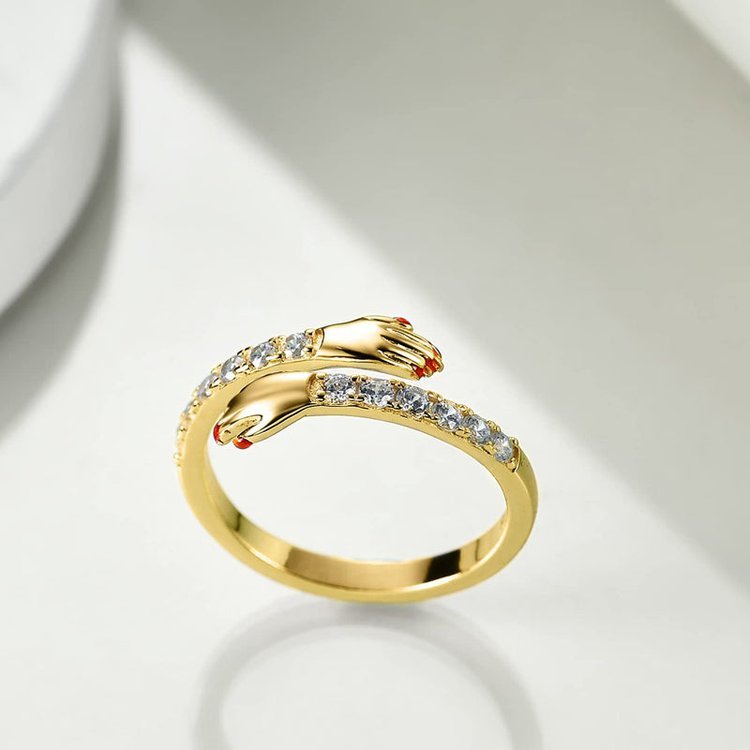 Diamanten knuffel ring