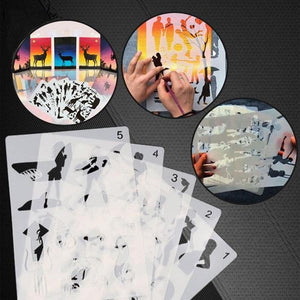 Sjablonen voor snel tekenen van stencilkunst (12 vellen / set)