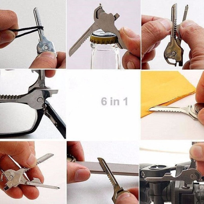 6 in 1 multifunctioneel sleutel gereedschap