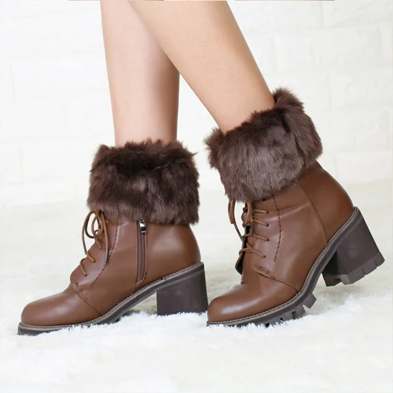 Winter korte gehaakte warme enkel sokken