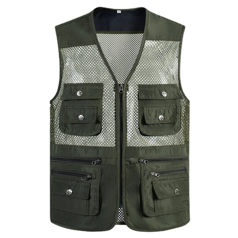 Zomers outdoor multi-pocket mesh vest