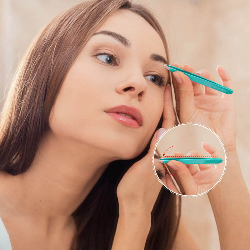 Multifunctionele roestvrijstalen wenkbrauwpincetset