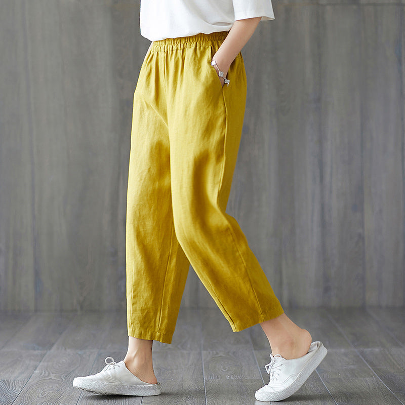 harem cropped casual broek
