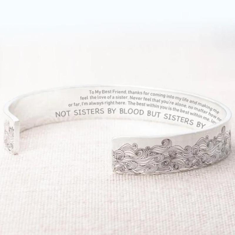 Roestvrijstalen Open Sea Wave-armband