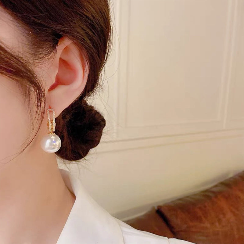 Elegante parel oorbellen