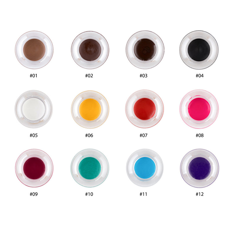 Multifunctionele vierkante wenkbrauwborstel en wenkbrauwcrème