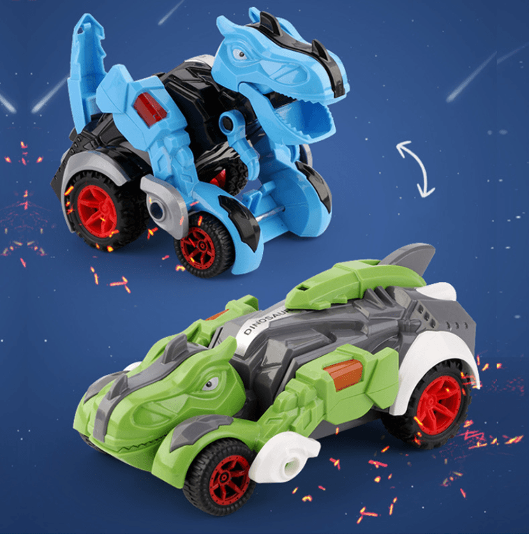 Misvormde dinosaurus speelgoed auto