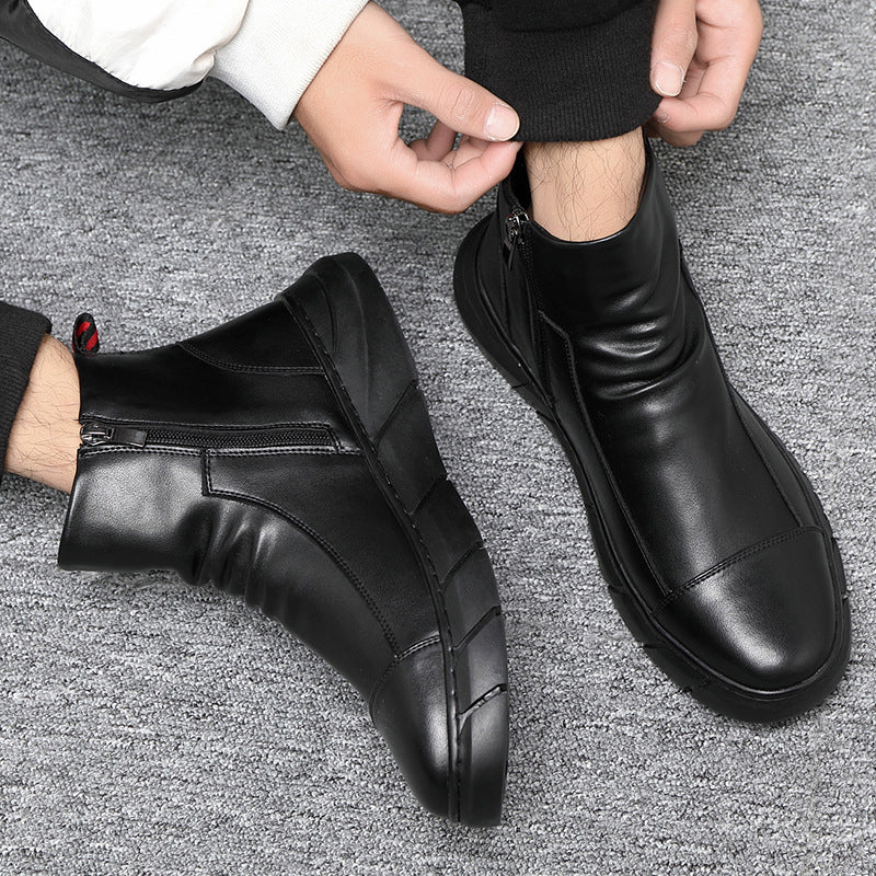 High-top leren Martin-laarzen in Britse stijl voor heren