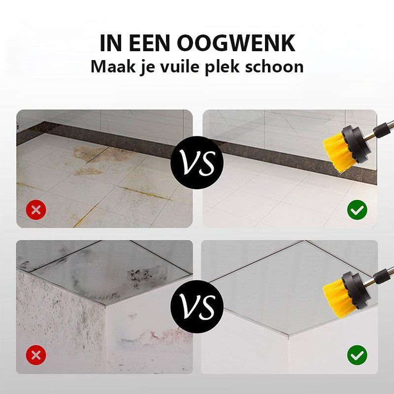 Krachtige schrobborstelreiniger