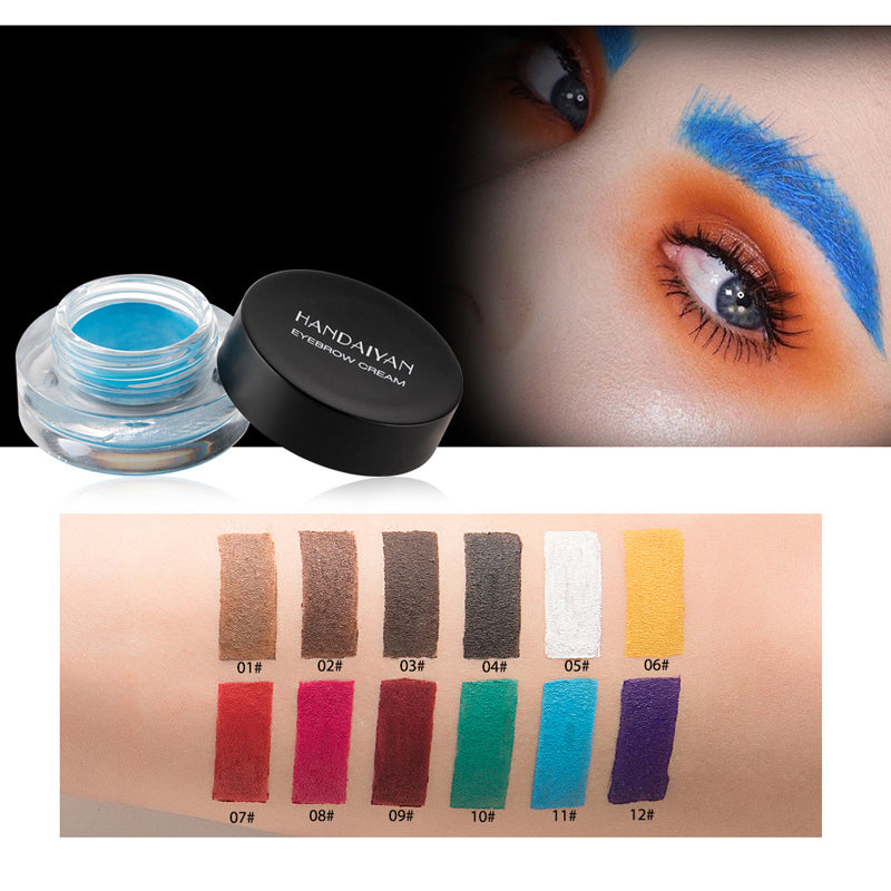 Multifunctionele vierkante wenkbrauwborstel en wenkbrauwcrème