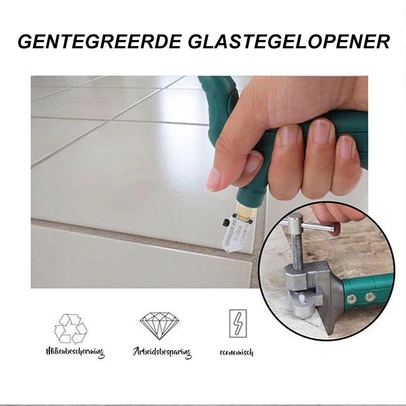 Gereedschap set voor het snijden van glazen tegels