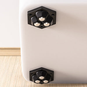 360° draaibaar zwenkwiel met drie kogels