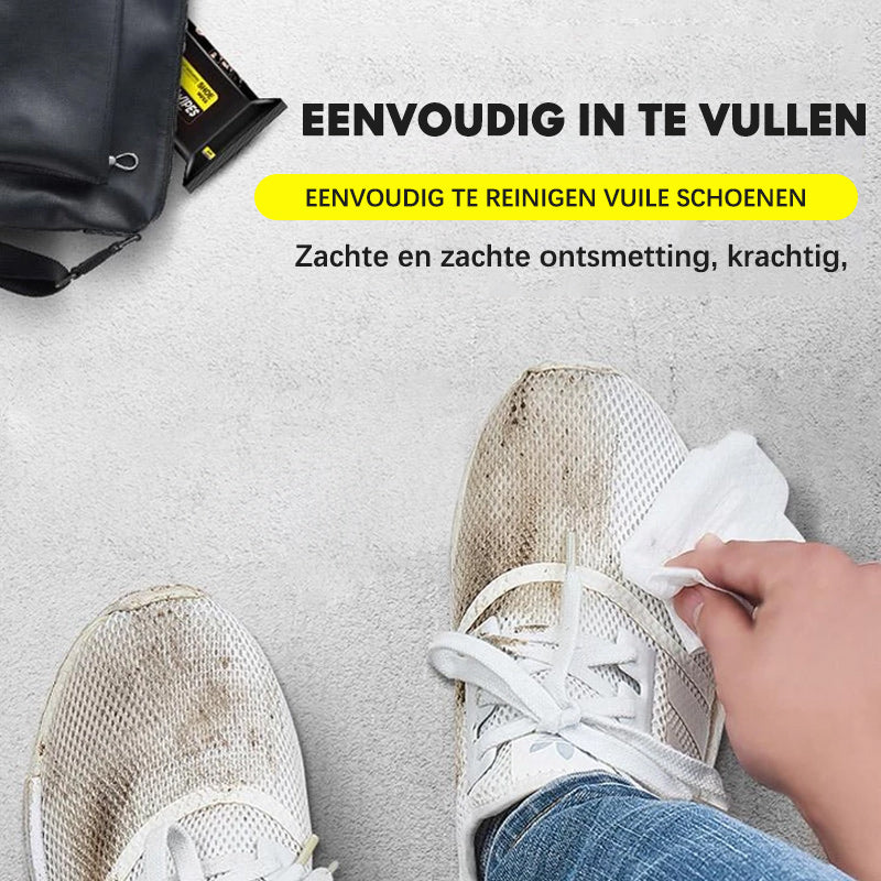 Professionele poetsschoenen vochtige doekjes