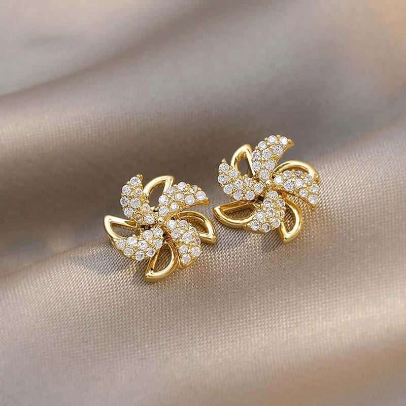 Draaiende molen oorbellen