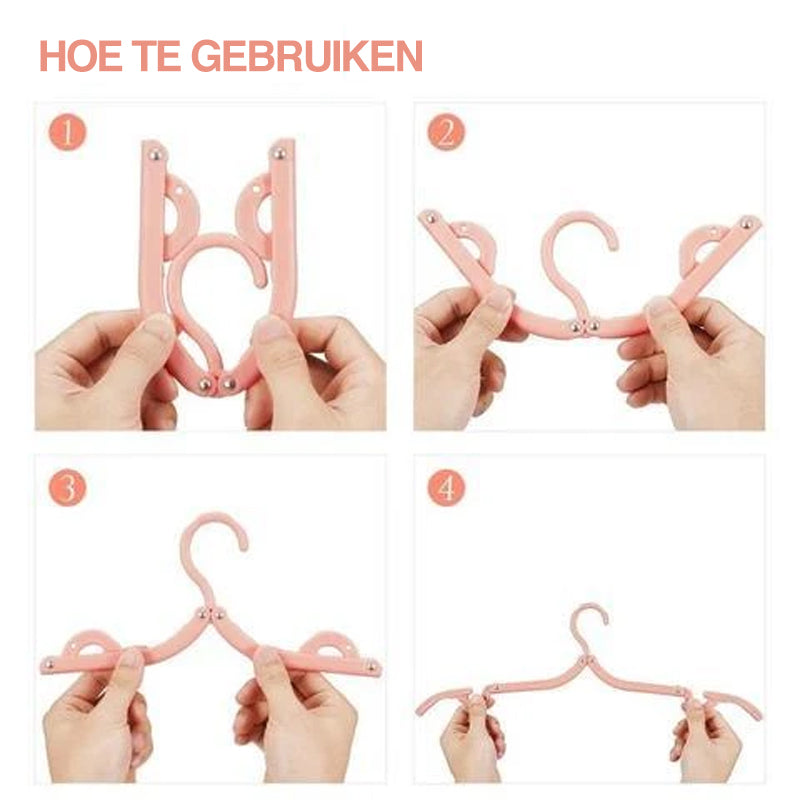 Intrekbare draagbare reis hanger