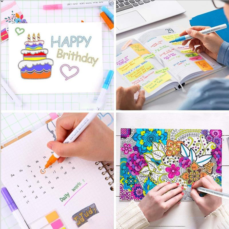 Dubbele lijn omtrekpen