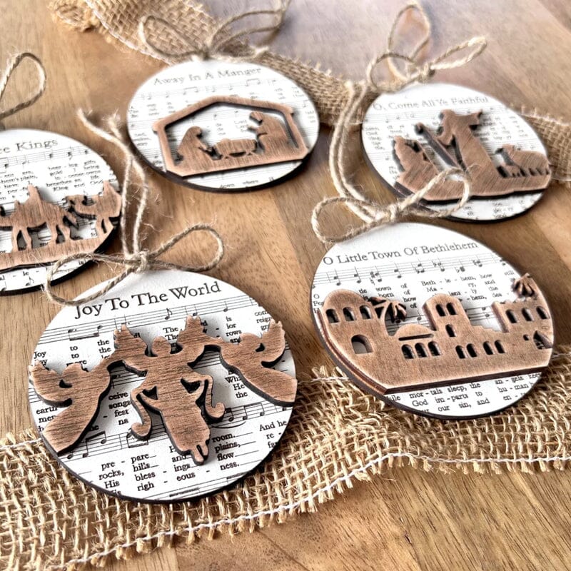 Muziekblad Kerstornament