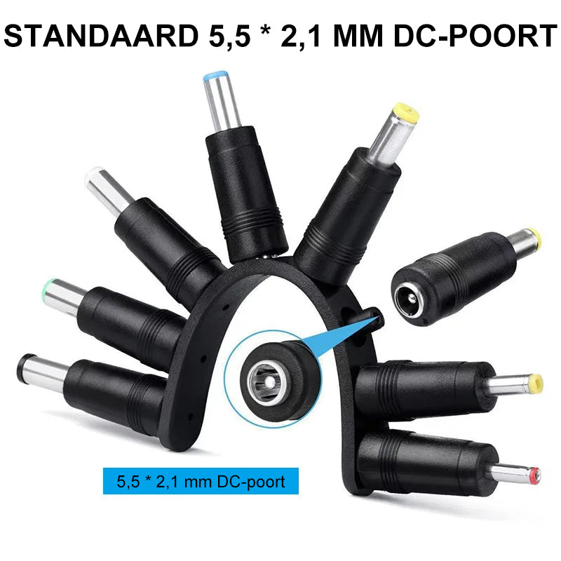 8-in-1 universele gelijkstroom adapter