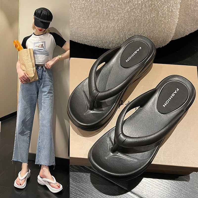 Teenslippers met dikke bodem