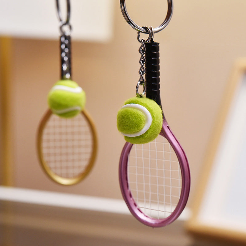 Mini tennisracket sleutelhanger